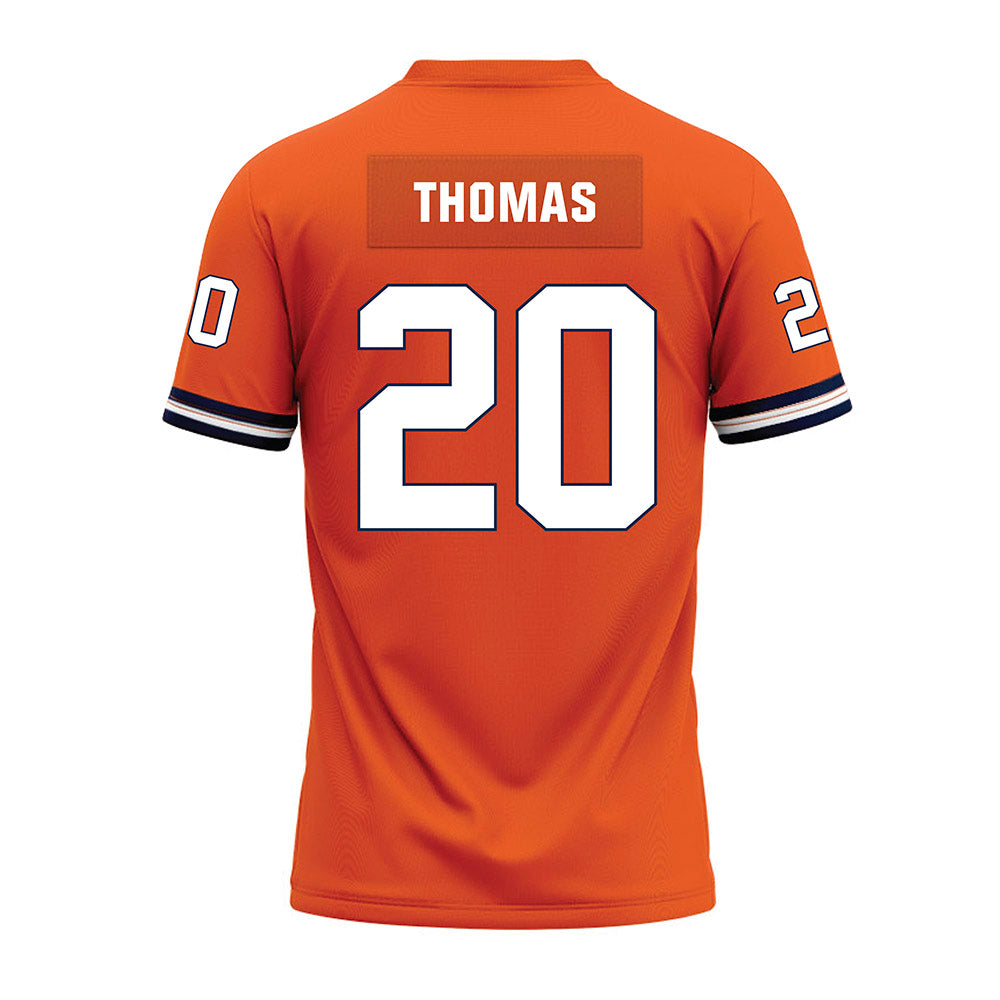 Illinois - NCAA Football : Almirian Thomas - Orange Premium Football Jersey-1
