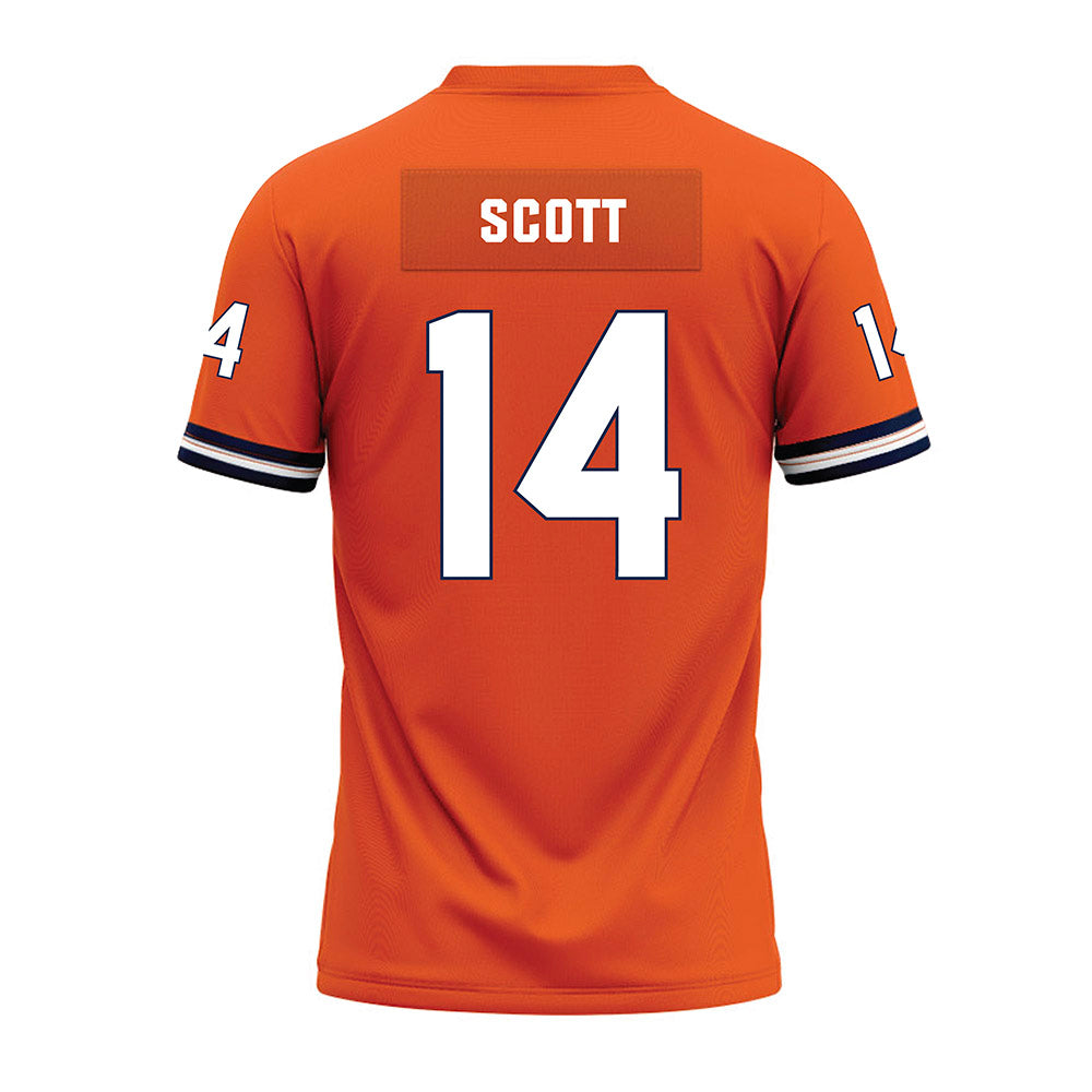 Illinois - NCAA Football : Xavier Scott - Orange Premium Football Jersey-1