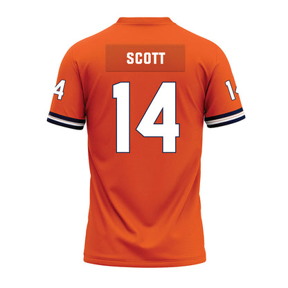 Illinois - NCAA Football : Xavier Scott - Orange Premium Football Jersey-1