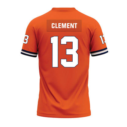 Illinois - NCAA Football : Hudson Clement - Orange Premium Football Jersey-1