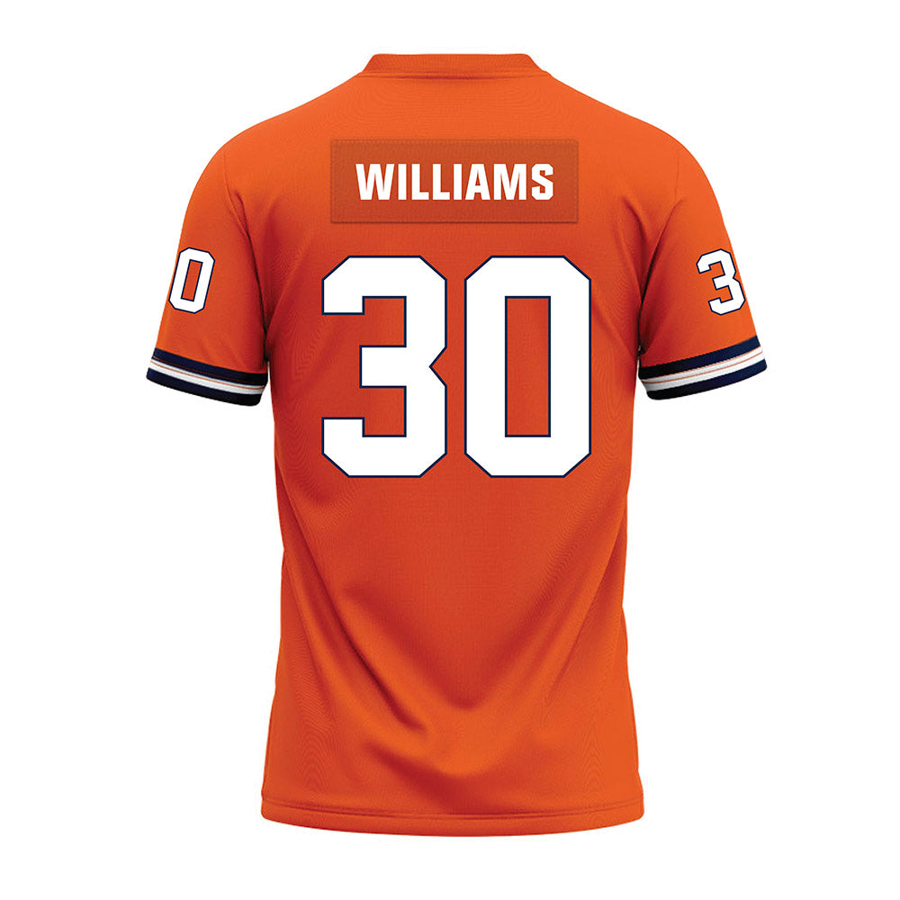 Illinois - NCAA Football : Tony Williams - Orange Premium Football Jersey-1