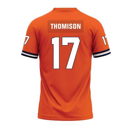 Illinois - NCAA Football : Isaiah Thomison - Orange Premium Football Jersey-1