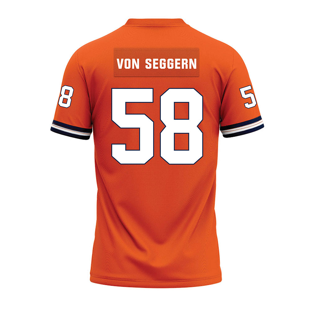 Illinois - NCAA Football : Landen Von Seggern - Orange Premium Football Jersey-1
