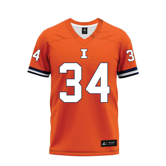 Illinois - NCAA Football : Erik Gayle - Orange Premium Football Jersey-0