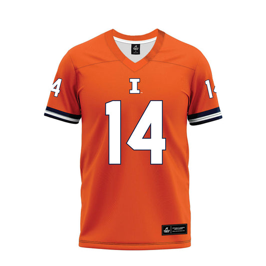 Illinois - NCAA Football : Maurice Smith Jr. - Orange Premium Football Jersey-0