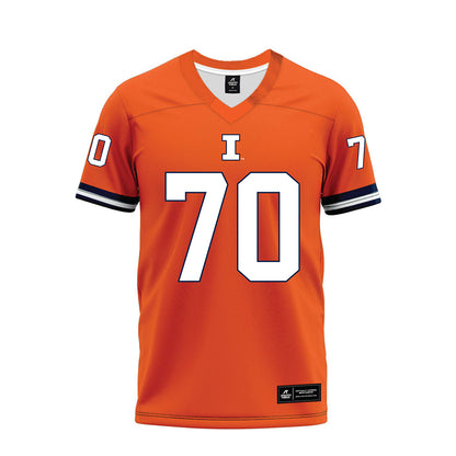 Illinois - NCAA Football : Maika Matelau - Orange Premium Football Jersey-0