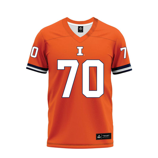 Illinois - NCAA Football : Maika Matelau - Orange Premium Football Jersey-0
