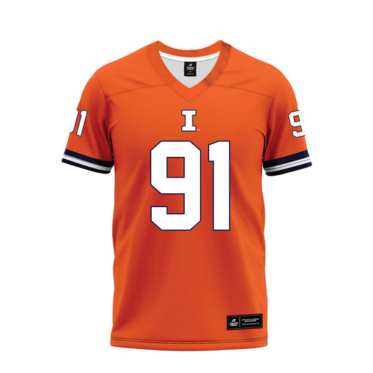 Illinois - NCAA Football : Cameron Brooks - Orange Premium Football Jersey-0