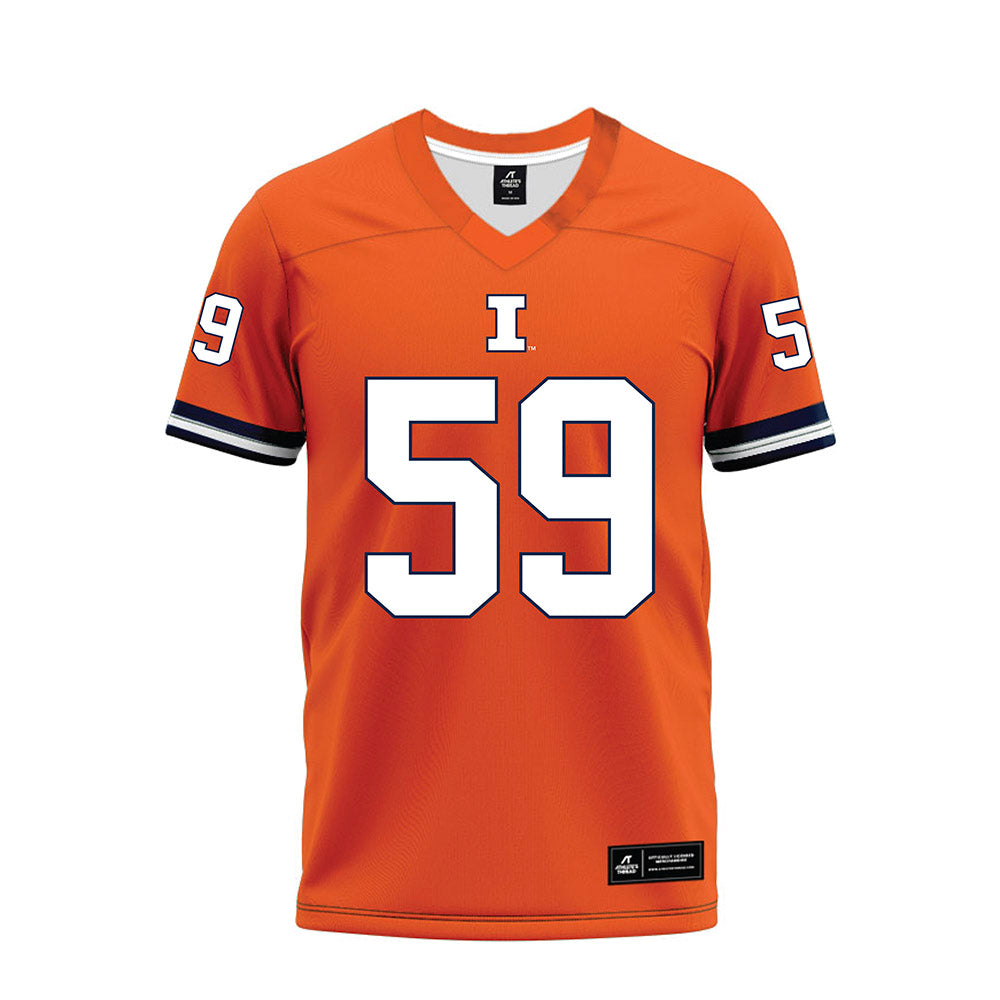 Illinois - NCAA Football : Jake Renfro - Orange Premium Football Jersey-0