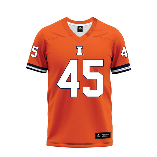 Illinois - NCAA Football : Robert Edmonson Jr - Orange Premium Football Jersey-0