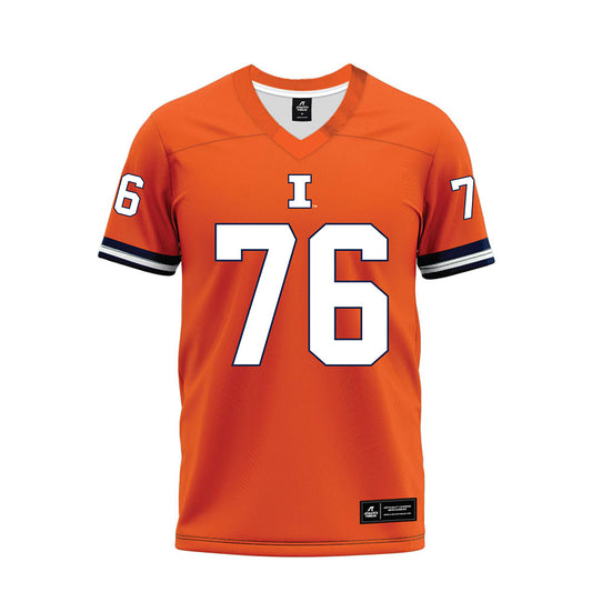 Illinois - NCAA Football : Dylan Frechette - Orange Premium Football Jersey-0