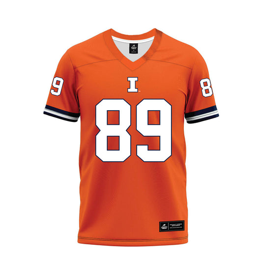 Illinois - NCAA Football : Tanner Hollinger - Orange Premium Football Jersey