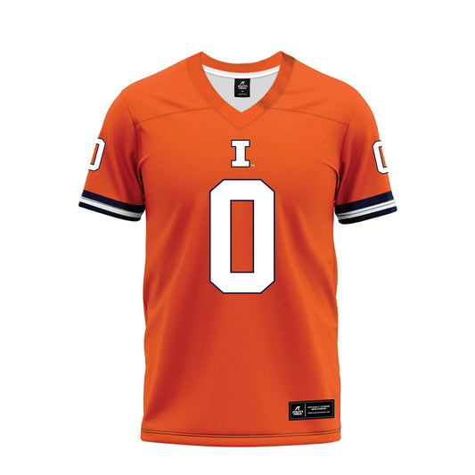 Illinois - NCAA Football : Kenyon Alston - Orange Premium Football Jersey-0