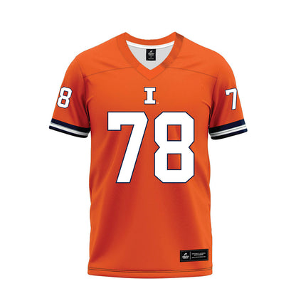Illinois - NCAA Football : Eddie Tuerk - Orange Premium Football Jersey