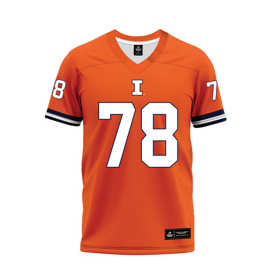 Illinois - NCAA Football : Eddie Tuerk - Orange Premium Football Jersey