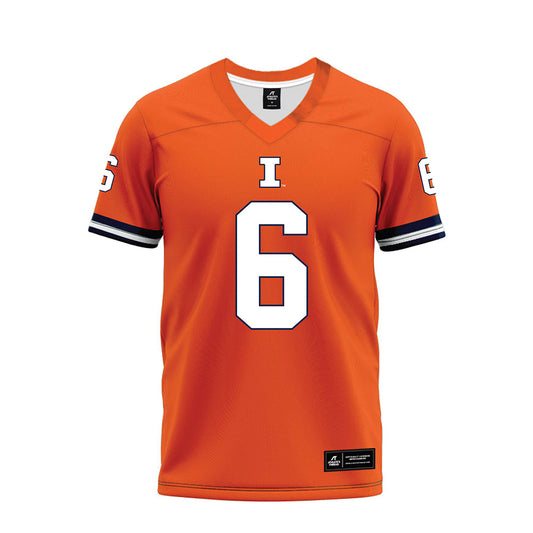Illinois - NCAA Football : Jaheim Clarke - Orange Premium Football Jersey-0