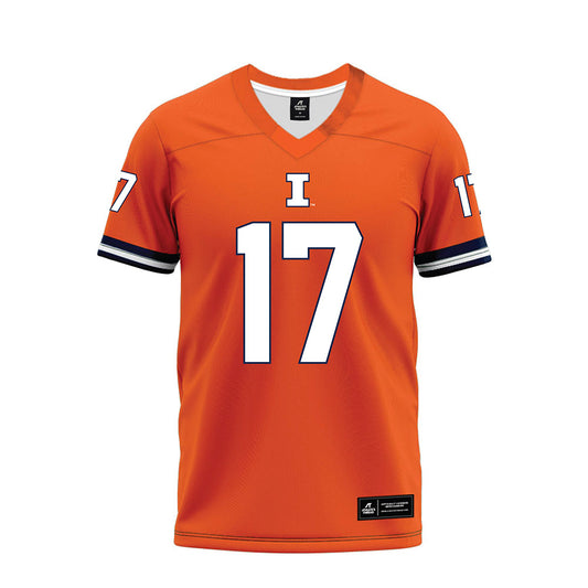 Illinois - NCAA Football : Isaiah Thomison - Orange Premium Football Jersey-0
