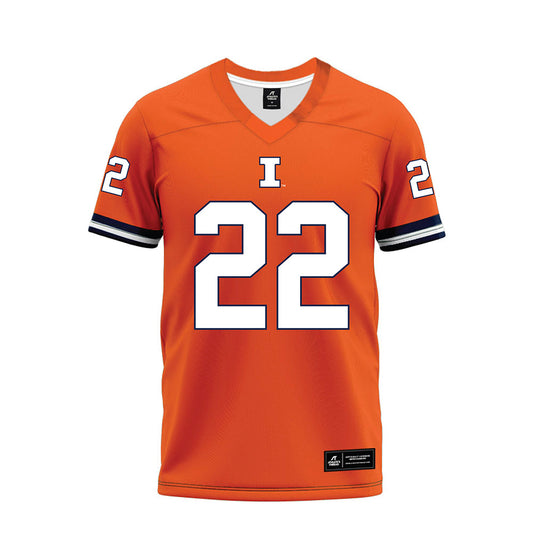Illinois - NCAA Football : Cedric Wyche II - Orange Premium Football Jersey-0