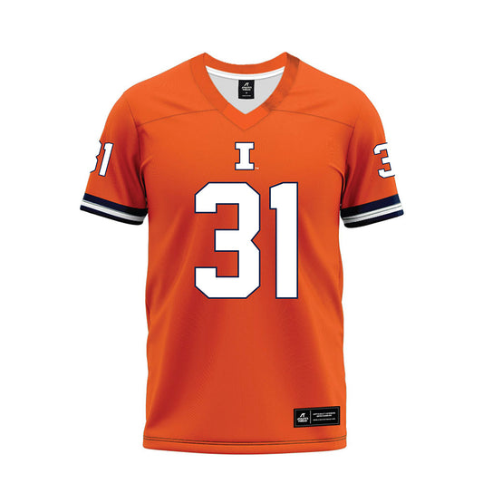 Illinois - NCAA Football : Murphy Clement - Orange Premium Football Jersey-0