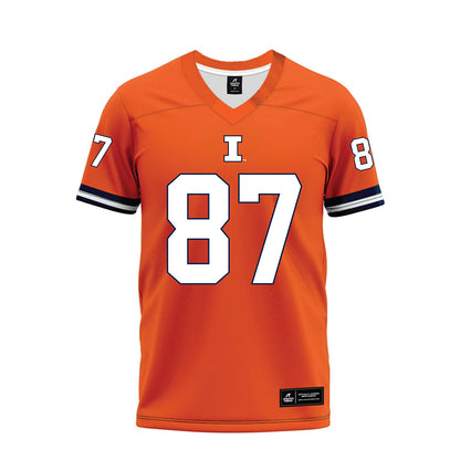 Illinois - NCAA Football : BJ Thurman - Orange Premium Football Jersey-0