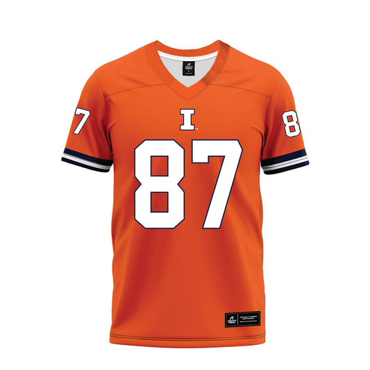 Illinois - NCAA Football : BJ Thurman - Orange Premium Football Jersey-0