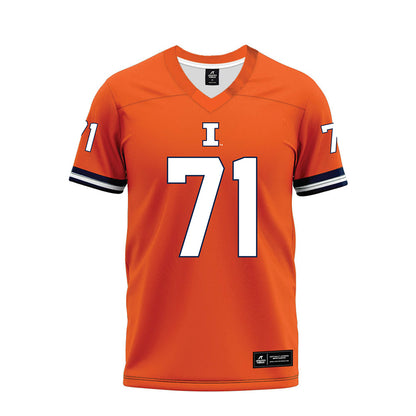 Illinois - NCAA Football : Nathan Knapik - Orange Premium Football Jersey-0
