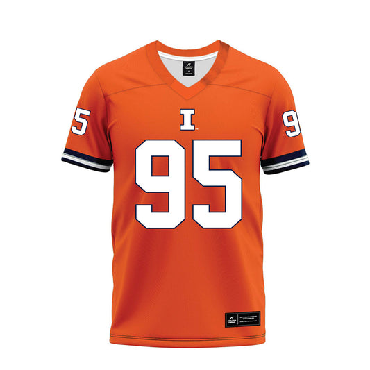 Illinois - NCAA Football : Isaiah White - Orange Premium Football Jersey-0