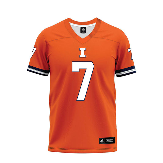 Illinois - NCAA Football : Nasir Rankin - Orange Premium Football Jersey-0