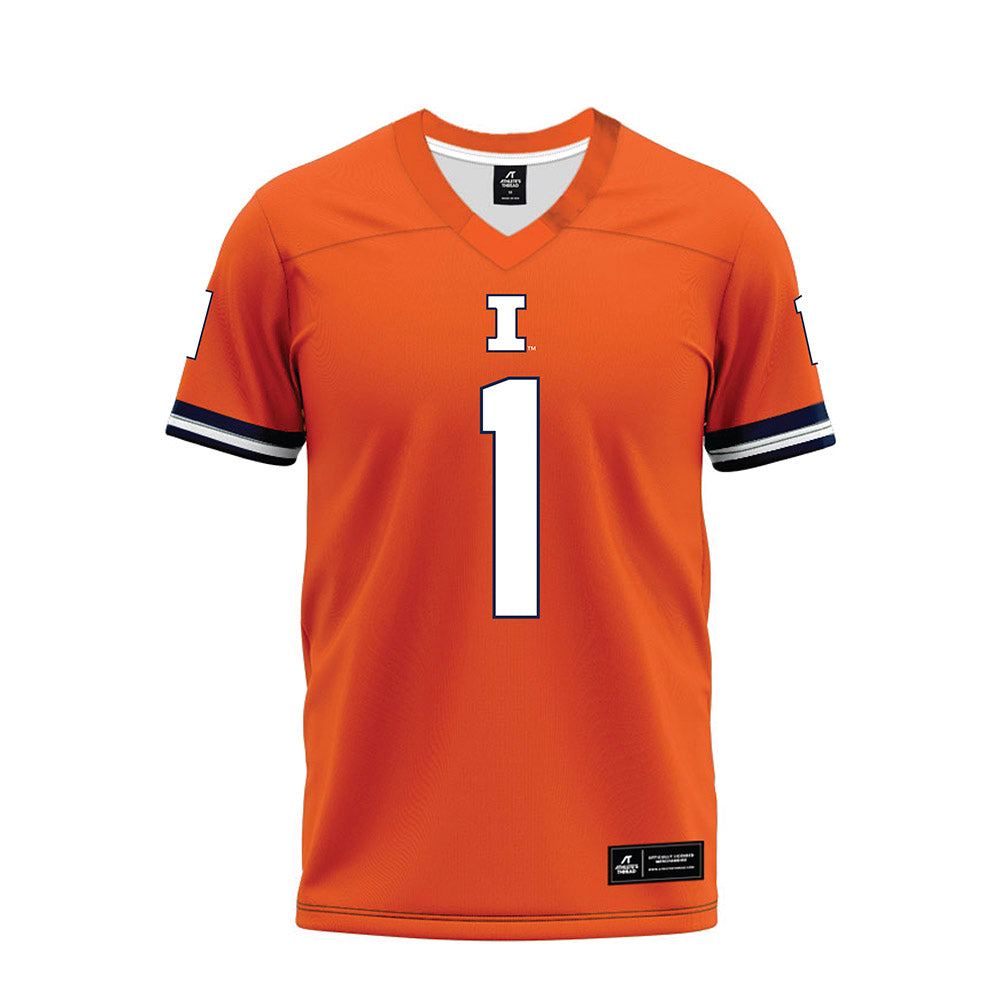 Illinois - NCAA Football : Jayshon Platt - Orange Premium Football Jersey-0
