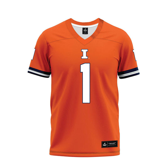 Illinois - NCAA Football : Jayshon Platt - Orange Premium Football Jersey-0