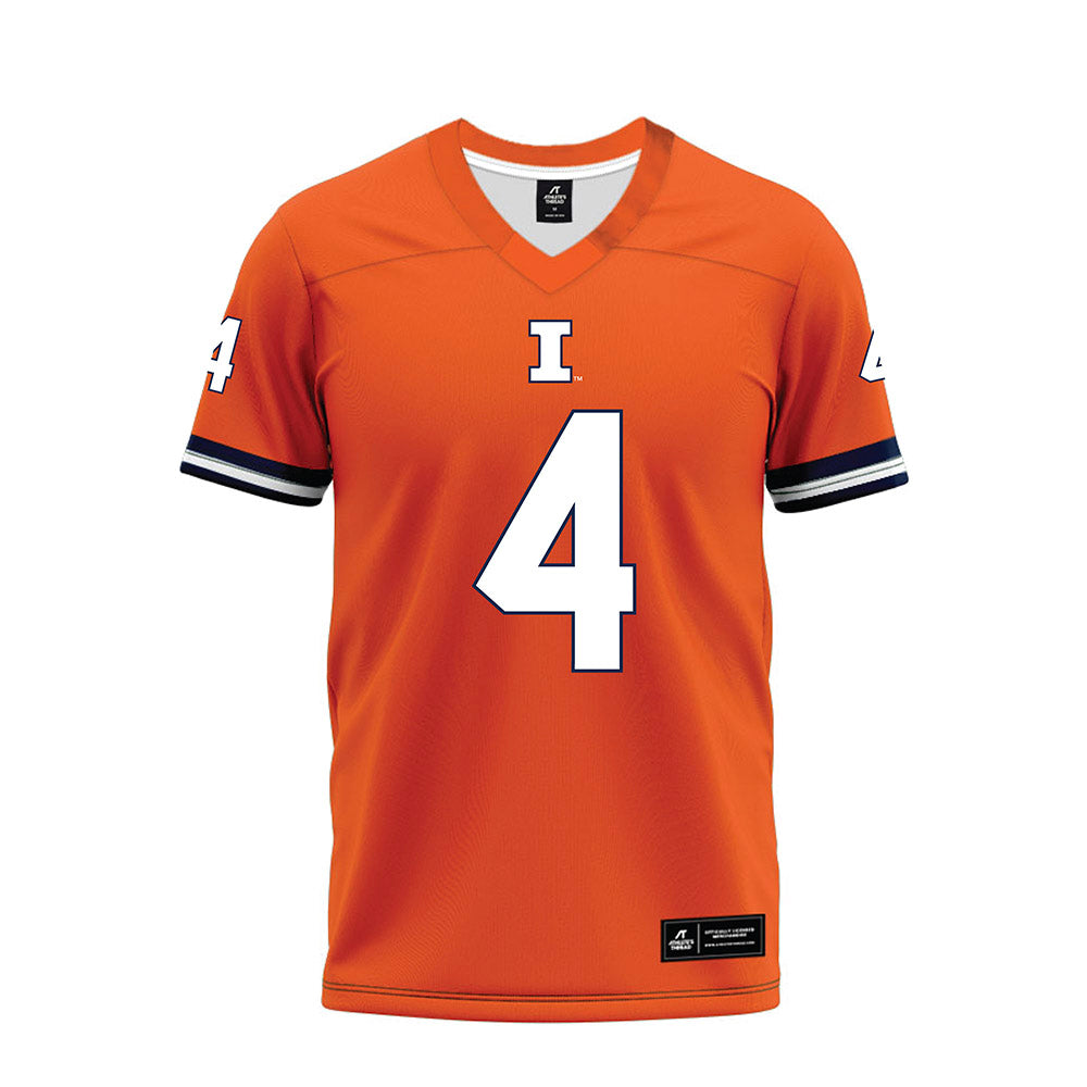 Illinois - NCAA Football : Carson Boyd - Orange Premium Football Jersey-0