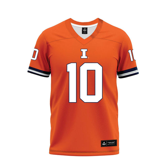 Illinois - NCAA Football : Ty Robinson - Orange Premium Football Jersey-0