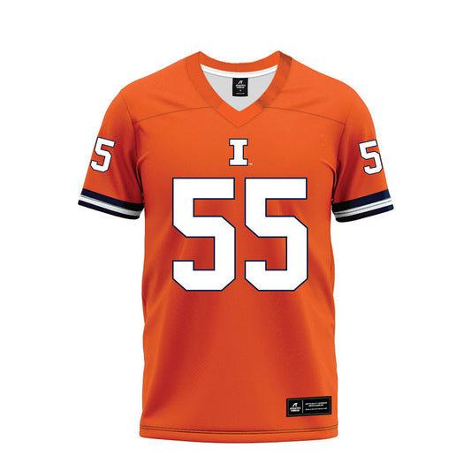 Illinois - NCAA Football : Tony Balanganayi - Orange Premium Football Jersey-0