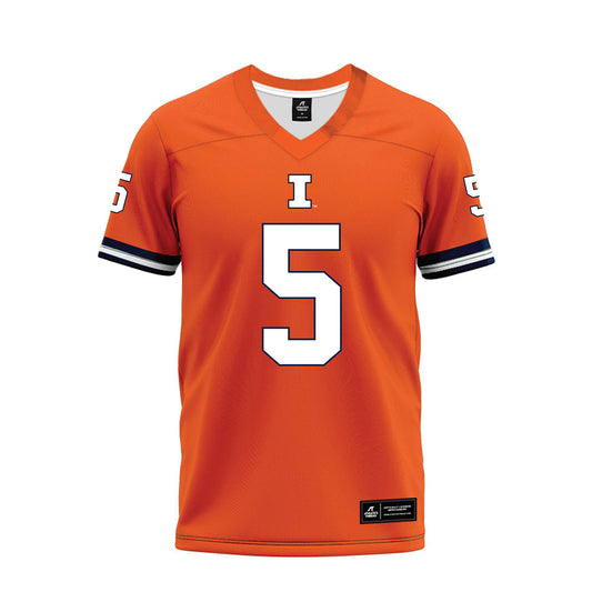 Illinois - NCAA Football : Jakwon Morris - Orange Premium Football Jersey-0