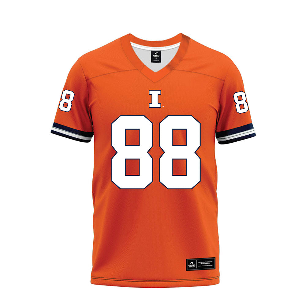 Illinois - NCAA Football : Davin Stoffel - Orange Premium Football Jersey-0