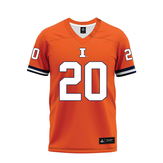 Illinois - NCAA Football : Almirian Thomas - Orange Premium Football Jersey-0