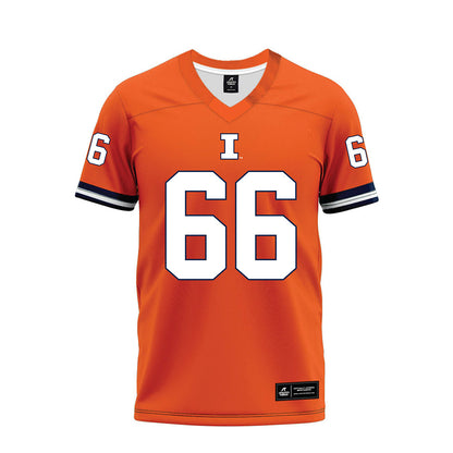 Illinois - NCAA Football : Brandon Hansen - Orange Premium Football Jersey-0