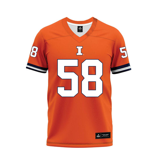 Illinois - NCAA Football : Landen Von Seggern - Orange Premium Football Jersey-0