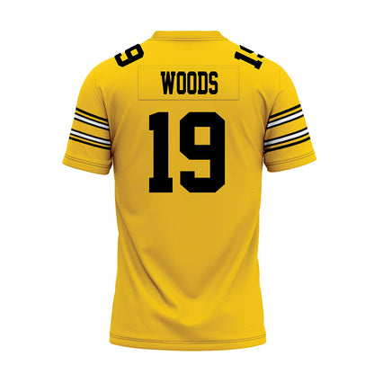 Iowa - NCAA Football : Mason Woods - Gold Football Jersey-1