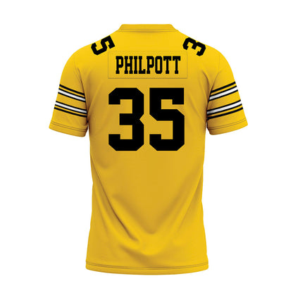 Iowa - NCAA Football : Tanner Philpott - Gold Football Jersey-1