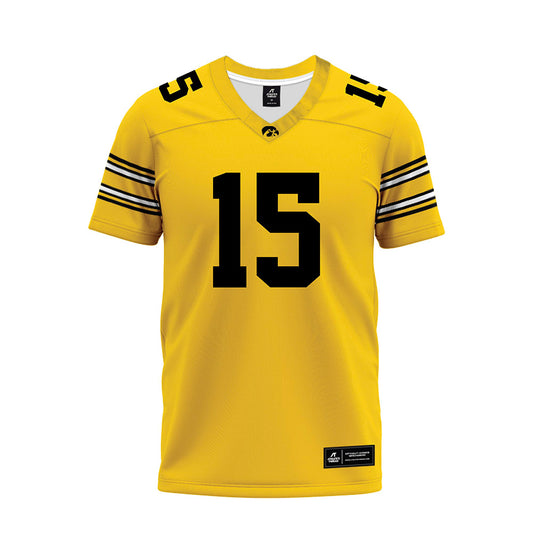 Iowa - NCAA Football : Carson Cooney - Gold Football Jersey-0