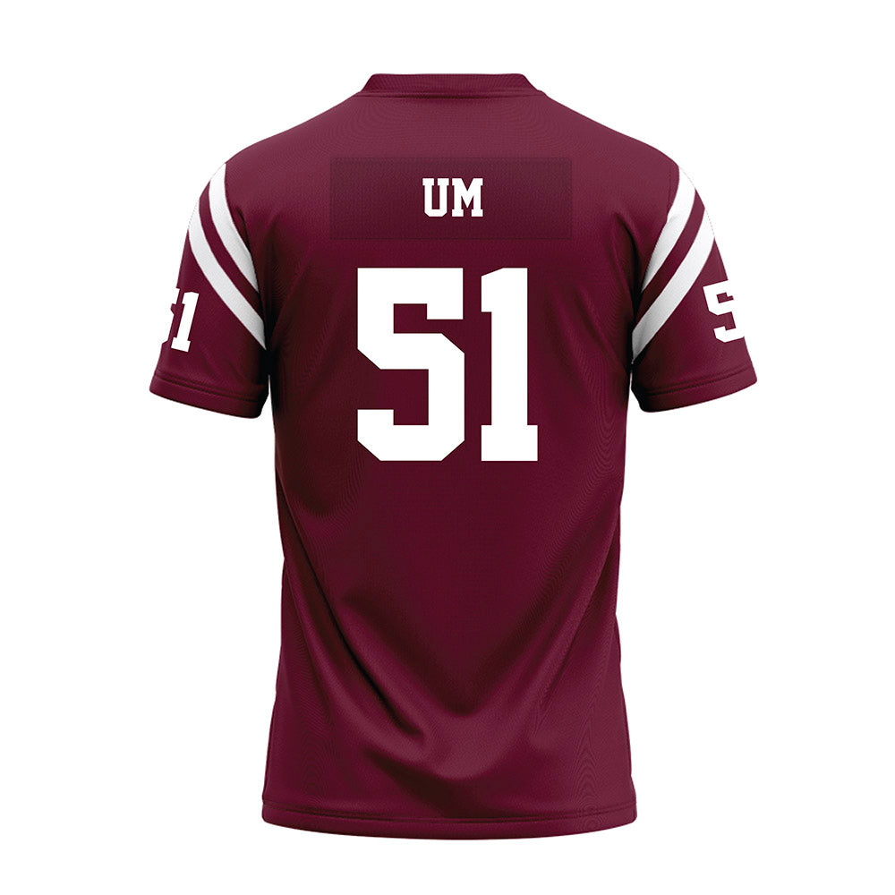 Fordham - NCAA Football : Ryan Um - Burgundy Football Jersey-1