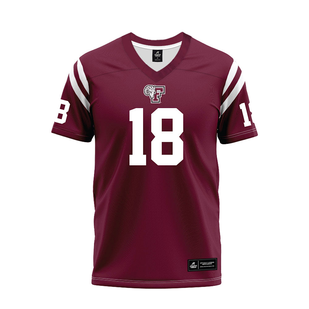 Fordham - NCAA Football : Jayln Evans - Burgundy Football Jersey-0