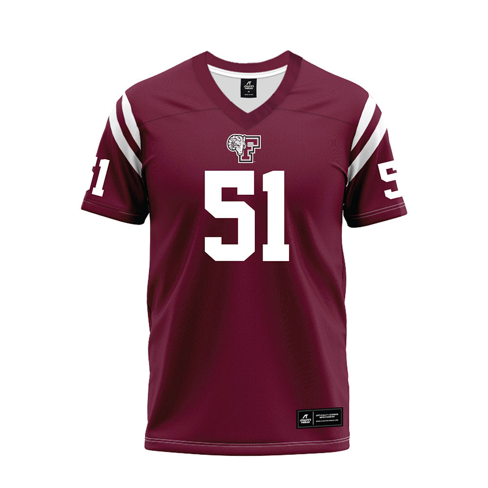 Fordham - NCAA Football : Ryan Um - Burgundy Football Jersey-0