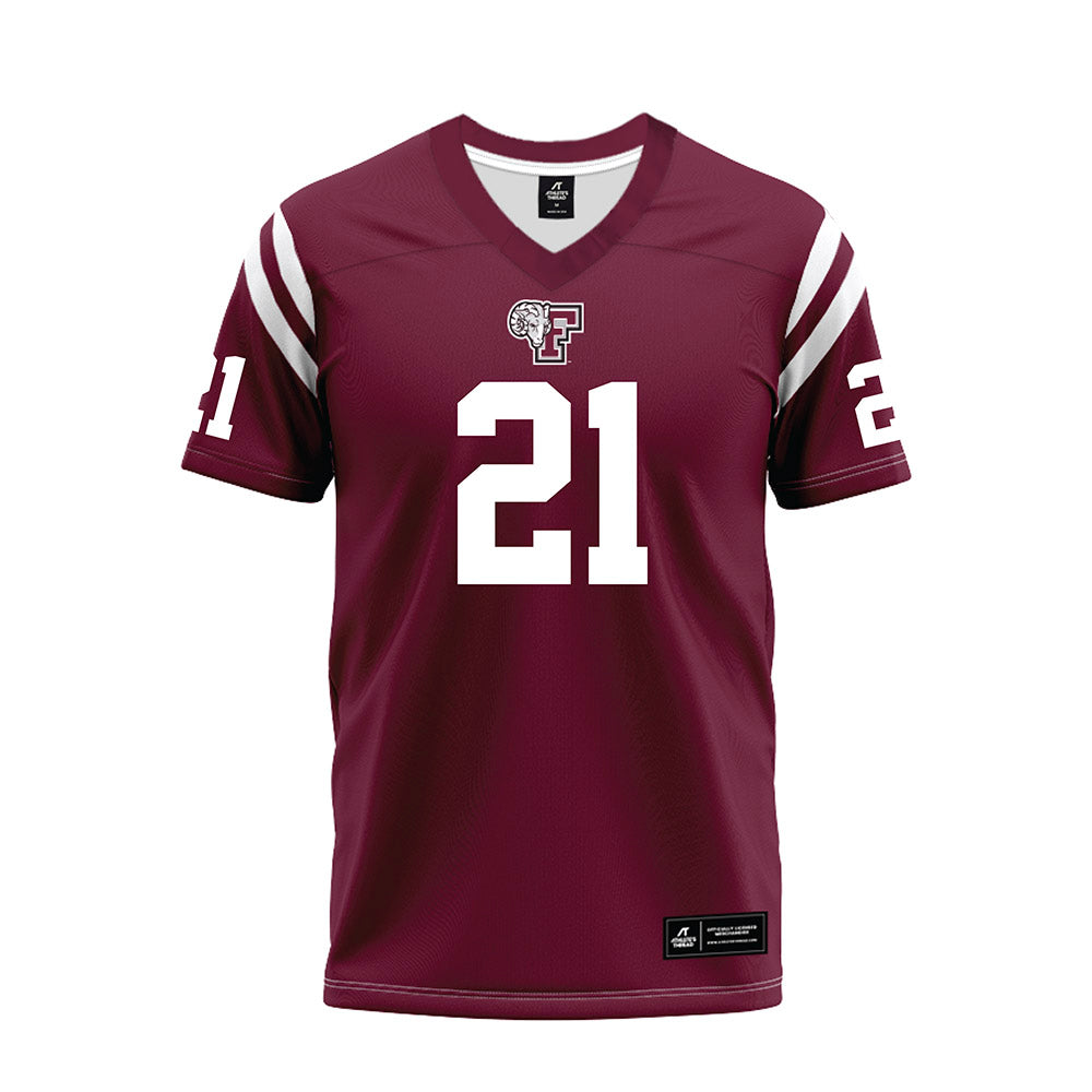 Fordham - NCAA Football : Michael Thorn - Burgundy Football Jersey-0