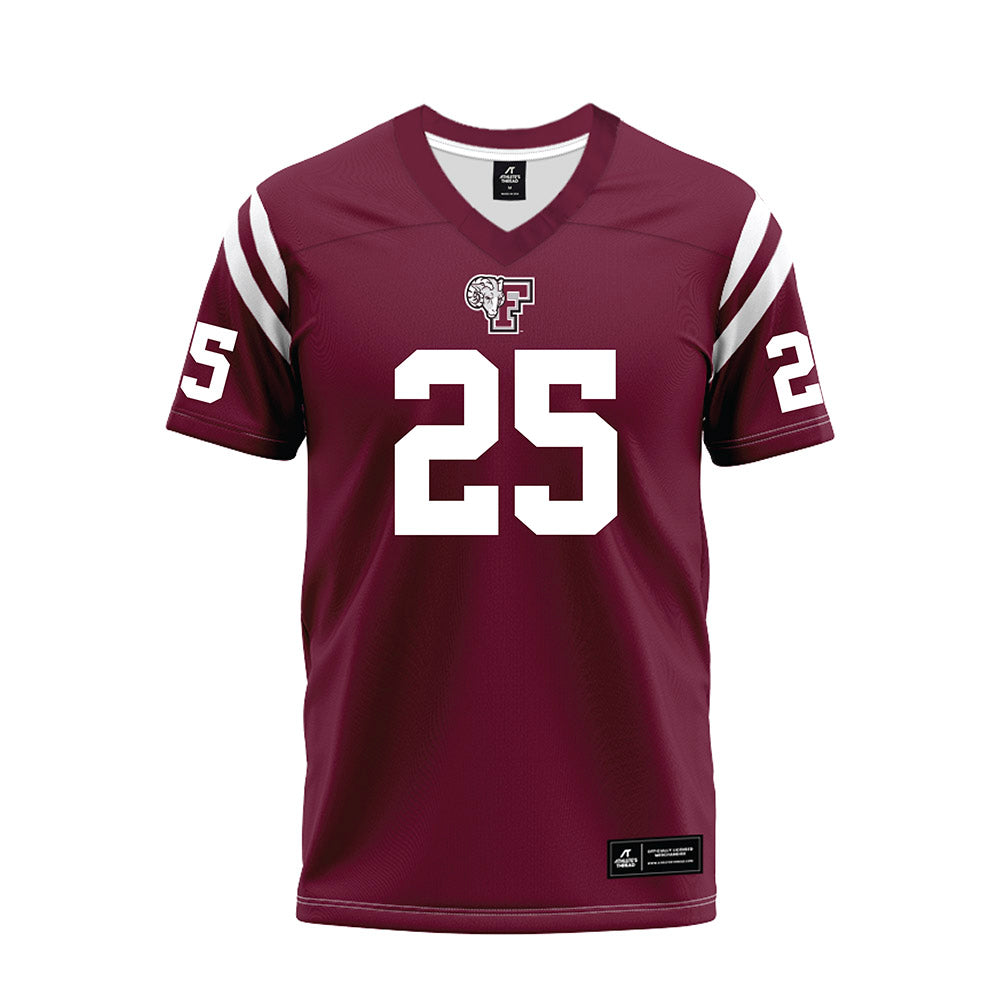 Fordham - NCAA Football : Jamell James - Burgundy Football Jersey-0