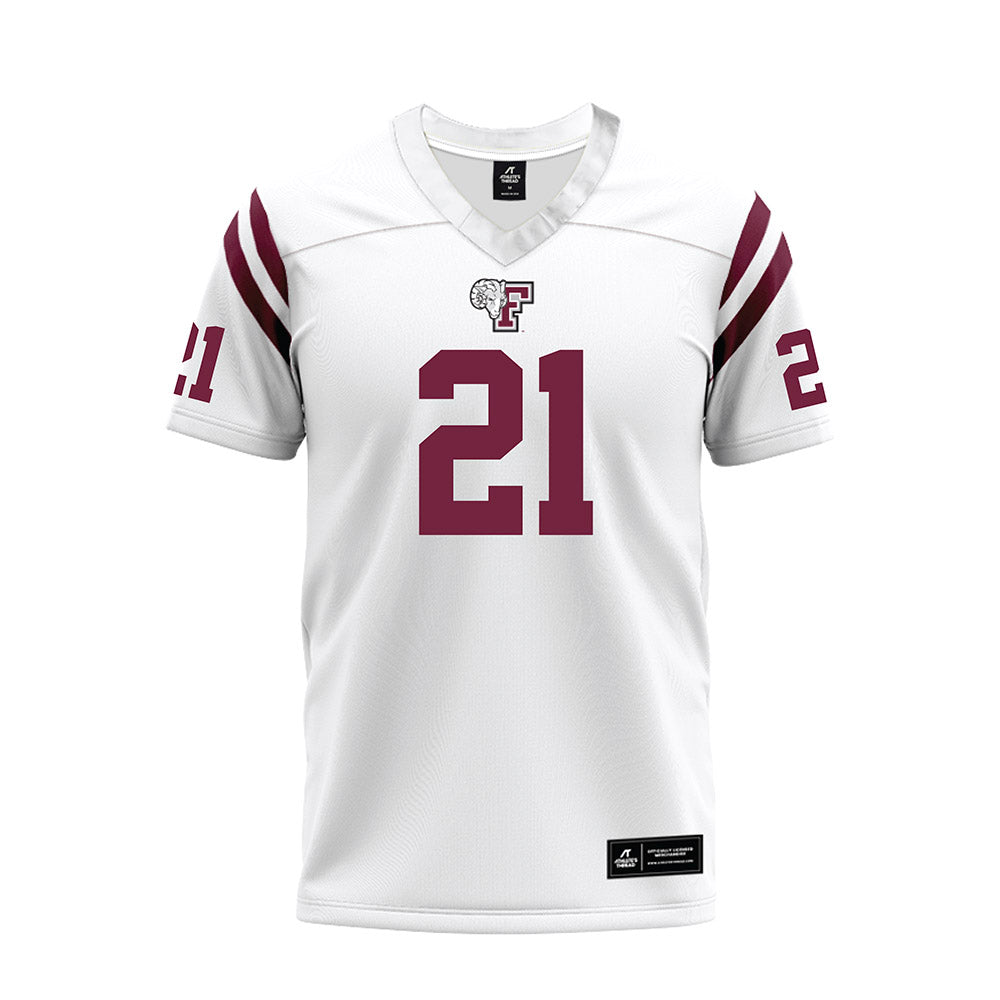 Fordham - NCAA Football : Michael Thorn - White Football Jersey-0