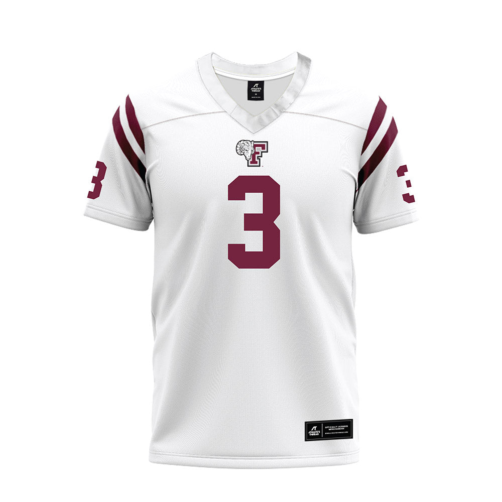 Fordham - NCAA Football : Nahil Perkins - White Football Jersey-0