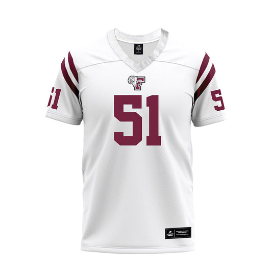 Fordham - NCAA Football : Ryan Um - White Football Jersey-0