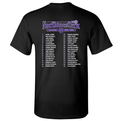 Northwestern - NCAA Women's Lacrosse : T-Shirt Roster Shirt